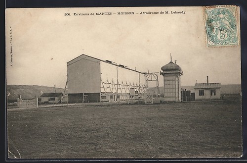 Cpa moisson aérodrome m - moisson,, de