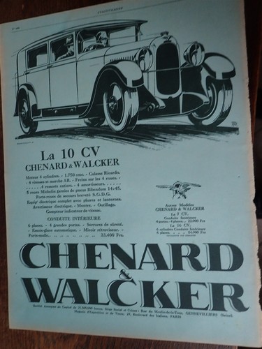 Chenard walcker automobile - chenard,