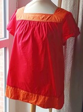 blouse rouge orange coton :: phildar :: taille 42