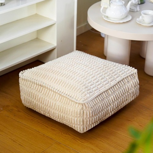 Unstuffed pouf ottoman - unstuffed, soft