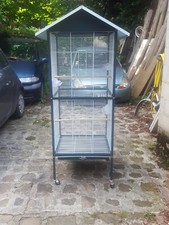  Cage à Oiseaux 136x60x60 cm - Gris Et Vert