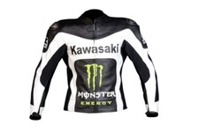 KAWASAKI Veste Motard en Cuir Veste en Cuir de Motard Veste en Cuir de Moto CE