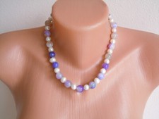Collier Perles En Agate 69,9 G/Longueur Environ 44-48 Cm