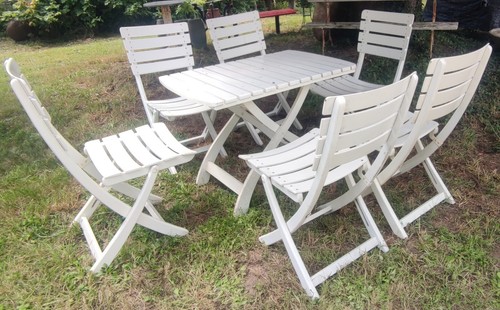 Ancien salon jardin bois - salon,