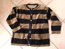 veste velours rayé vert clair et noir