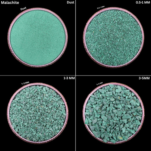 Poudre grossière malachite - grossière, de