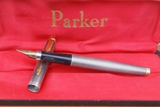 Superbe stylo plume 18 kts PARKER 75 Ciselé en argent massif 925