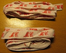 RUBAN ancien INITIALES MC