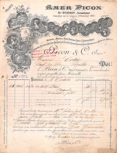 Facture 1906 inventeur amer - ,