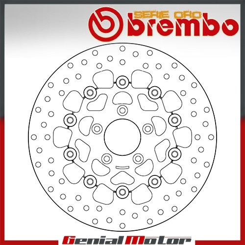 Disque frein flot brembo - disque,