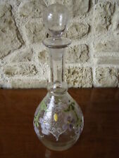 SUPERBE CARAFE EMAILLEE DECOR FLORAL XIXEME