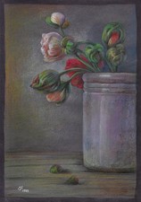 fleurs en pot, nature morte 