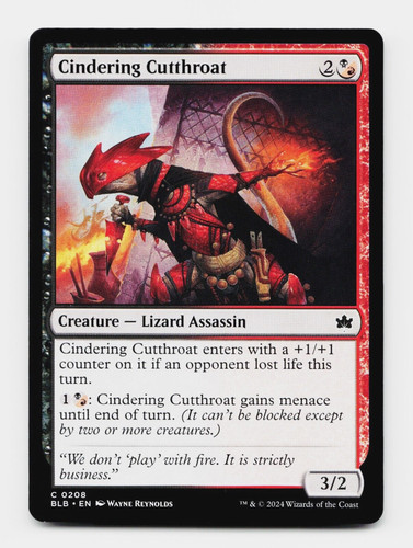 Cindering cutthroat - cindering,
