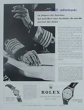 PUBLICITE ROLEX MONTRE PRINCESSE CHRONOMETRE GRANDS HOMMES DE 1956 FRENCH AD PUB