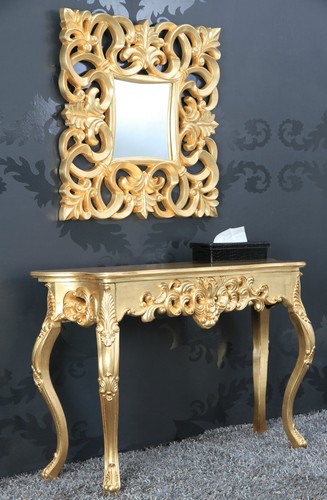 Ensemble miroir mural - miroir, consol