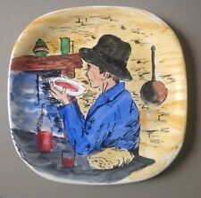 Assiette KG Luneville / Lincolor Peint main O.Brachet , Terrasson 