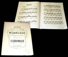 mélancolie  partition piano E. Clérambault 1865