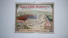 Sérigraphie Bière de LUTTERBACH Charles Gebel.Masmünster Bierdépôt TH.Boch & Cie