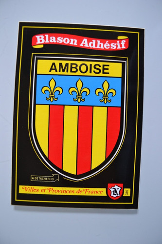 Amboise carte postale blason - amboise,