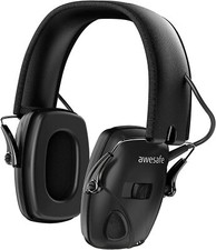 Casque De Tir Anti Bruit Electronique Protection Auditive NRR 23Db Noir