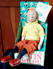 Hergé -Ancienne  grande Poupée Tintin sur présentoir d origine - GUND  1991