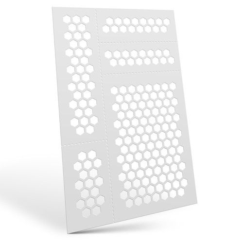 Pochoirs flexibles hexagons - flexibles,