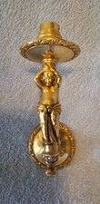 Ancienne applique Personnage En Bronze & supports métal doré LG 17cm HT 19cm