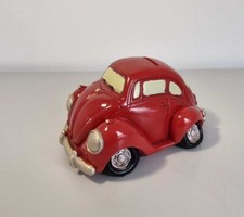 Voiture miniature VW Coccinelle Tirelire Rouge en résine