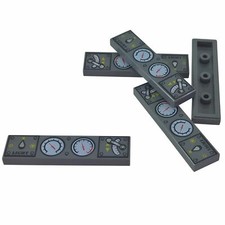 5 LEGO Tile 1 x 4 Light