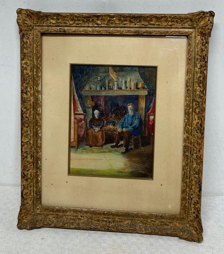 Peinture sur carton - g., jamet