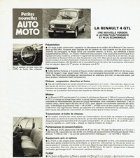 Publicité Advertising 099  1978   Renault 4 GTL  R4
