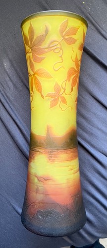 Vase verre michel era gallé - vase,