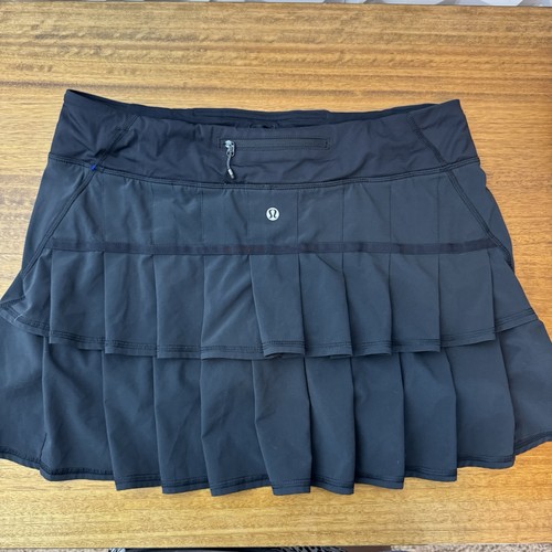 Lululemon run skort black pace - lululemon,