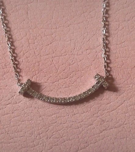 Collier blanc 14k diamants - blanc,