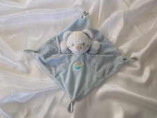 Doudou ours bleu, broderie