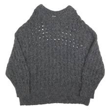 Pull Laine Mélangée Col Rond