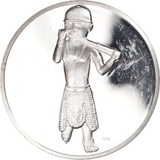 France, Médaille, Souffleur de cor debout, Africain, Arts & Culture, VZ