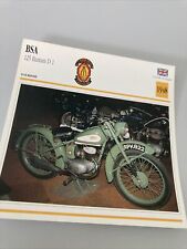 BSA 125 Bantam D1 1948 carte moto de collection Atlas UK