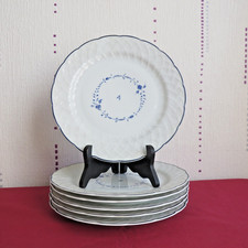 6 assiettes plates en porcelaine de limoges Bernardaud modèle Hortense Ø 25 cm