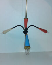 N°2 ANCIEN LUSTRE DES ANNEE 1950. DESIGNER A IDENTIFIER, CERTAINEMENT ITALIEN.