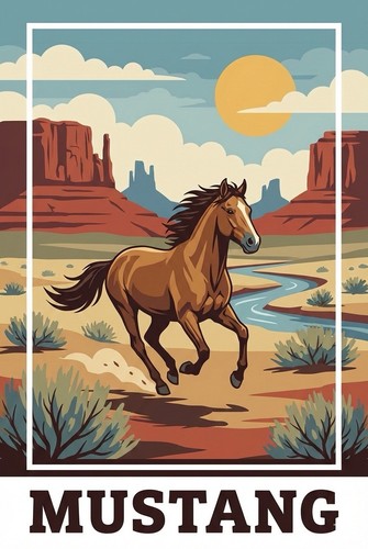 Affiche poster cheval - ,