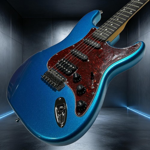 Electric guitar metallic blue - guitar,