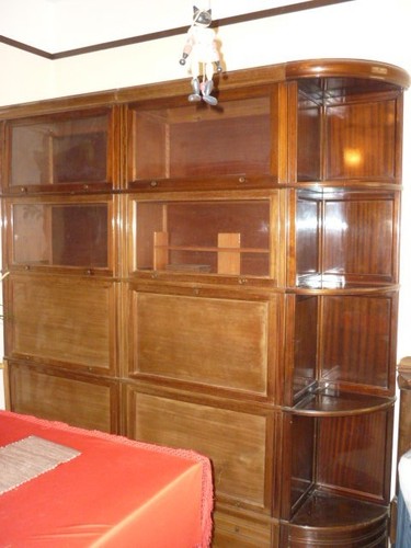 Bibliotheque acajou 1956 - bibliotheque, md,