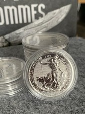 Lot de 10x1 Oz UK 2£ Britannia 2023 1 oz silver 99.9% coin argent (+capsule)