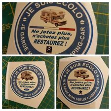 Autocollant CAMPING CAR Je suis écolo je garde mon vieux camping car