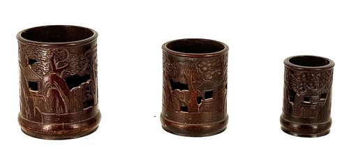 Anciens pots pinceaux en - 3,