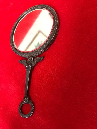 Argent massif miroir ancien - argent,