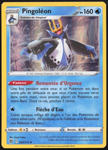Carte pokémon pingoléon - pokémon,