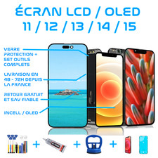 ECRAN TACTILE AAA+ LCD OLED iPHONE 11 12 13 14 15 16 MINI PLUS PRO MAX - OUTILS