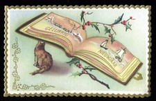 NEW YEAR CARD WITH CAT